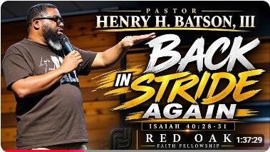Back In Stride Again sermon artwork