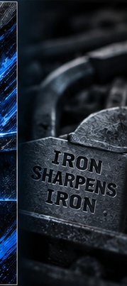 Iron stamped with the words Iron Sharpens Iron