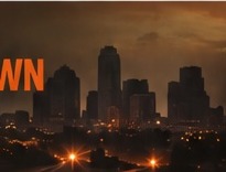 The Dallas skyline at sunset